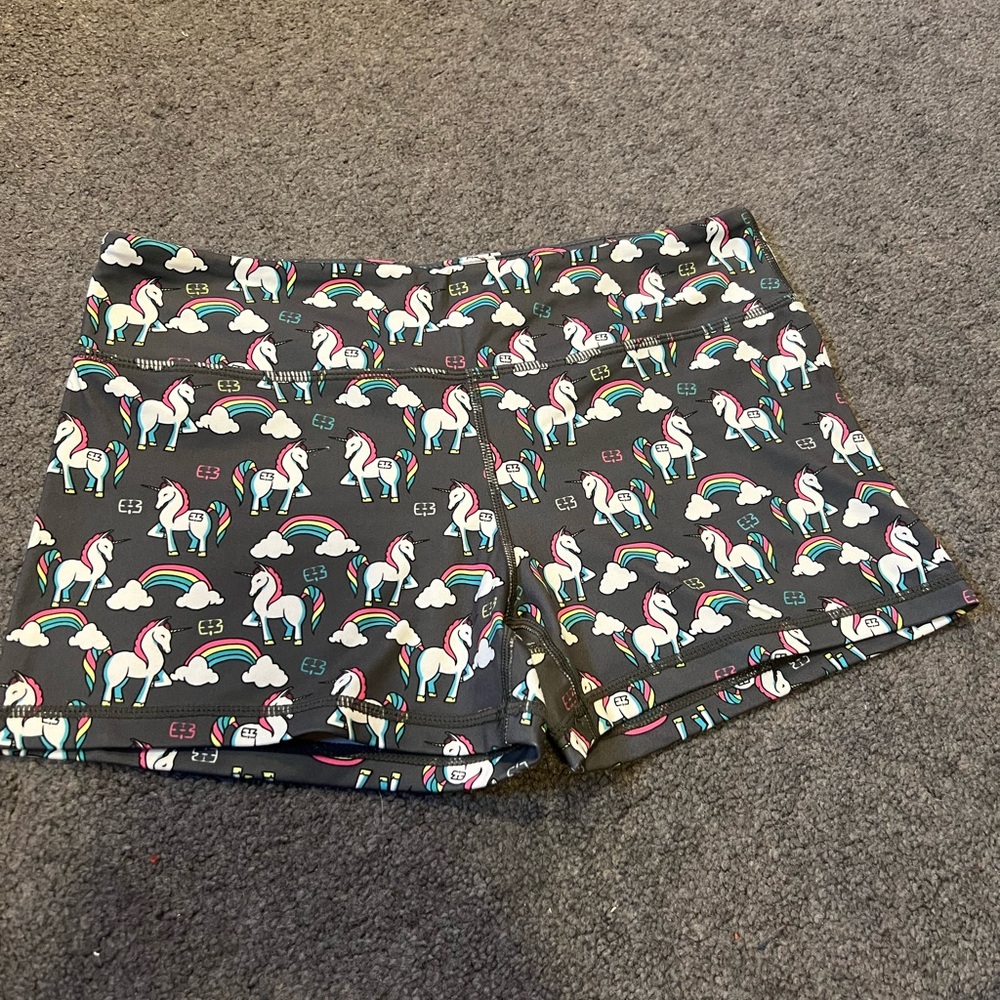 IAB size medium, Gray Unicorn Print Women's Shorts